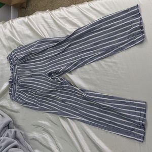 Blue and white stripped pants